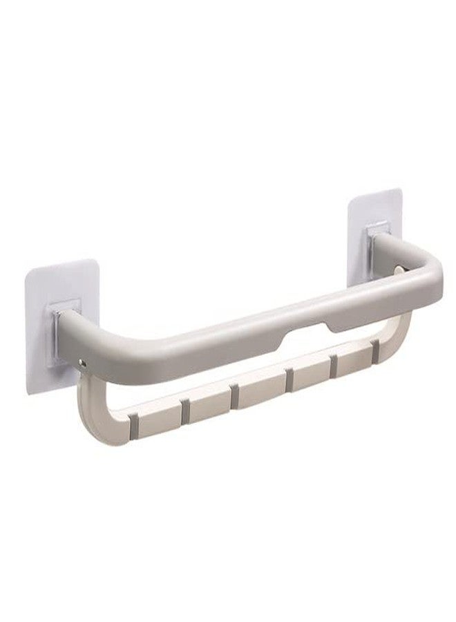 CLOUDTAIL CHOICE Towel Rail Rack Holder Wall Mounted Punch-free Double Layer Bathroom Self-adhesive Hanging Hanger Shelf Bathroom Home Organizer (2 piece) - Image 2